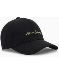 ARMANI EXCHANGE - Visor Cap With Lettering Logo - Lyst
