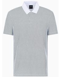 Armani Exchange - Regular Fit Short-sleeved Polo Shirt With Contrasting Collar - Lyst