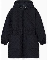 ARMANI EXCHANGE - Parka Con Cappuccio Trapuntato A Rombi - Lyst