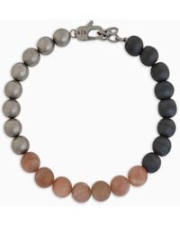 Armani Exchange - Bracelet De Perles En Hématite Orange - Lyst