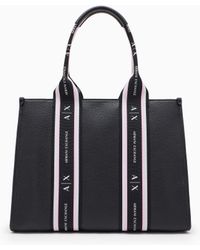 ARMANI EXCHANGE - Shopper Bag With Contrasting Bands - Lyst