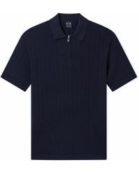 ARMANI EXCHANGE - Essential Cotton Knit Polo Shirt - Lyst