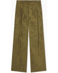 ARMANI EXCHANGE - Jacquard Viscose Palazzo Pants With Geometric Pattern - Lyst