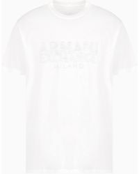 ARMANI EXCHANGE - Regular Fit T-Shirt With Blurred Logo Effect - Lyst