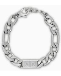 ARMANI EXCHANGE - Stainless Steel Chain Bracelet - Lyst