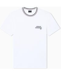 ARMANI EXCHANGE - Regular Fit T-Shirt With Contrasting Profile - Lyst