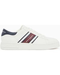 ARMANI EXCHANGE - Sneakers With Webbing And Rubber Sole - Lyst