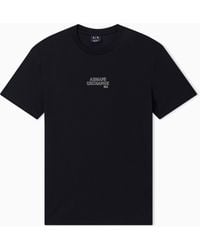 ARMANI EXCHANGE - Regular Fit Jersey T-Shirt With Logo - Lyst