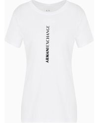 Armani Exchange - T-shirt Slim Fit In Cotone Pima Con Stampa Logo - Lyst