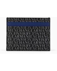 Armani Exchange - Armani Exchange - Leather Card Holder - Lyst