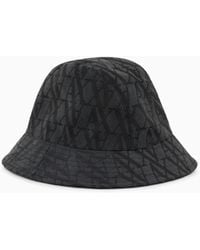 ARMANI EXCHANGE - Bucket Hat With All-Over Logo - Lyst