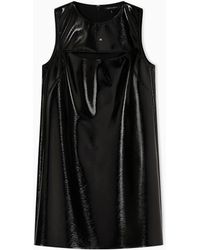 ARMANI EXCHANGE - Wet Look Vinyl Minidress - Lyst