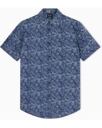 ARMANI EXCHANGE - Oversized Cotton Shirt - Lyst