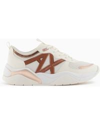 ARMANI EXCHANGE - Urban Mesh And Microsuede Sneakers - Lyst