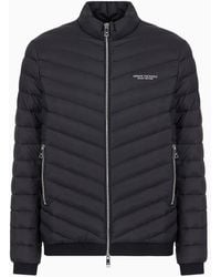 Armani Exchange - Down Quilted Jacket Resealable With Pouch - Lyst