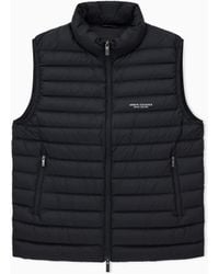 ARMANI EXCHANGE - Quilted Full-Zip Down Vest With A High Collar Essential - Lyst