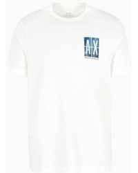 Armani Exchange - T-shirt Regular Fit In Cotone Con Stampa Logo Sul Petto - Lyst
