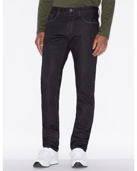 Armani Exchange J13 SLIM FIT DARK DESTROYED JEAN, Slim Fit JEANS for Men |  A|X Online Store