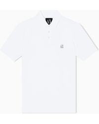 ARMANI EXCHANGE - Polo De Algodón Piqué Con Logotipo Bordado Icon - Lyst