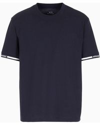 Armani Exchange - Regular Fit T-shirt With Logo Tape - Lyst