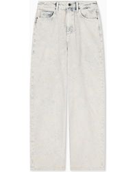 ARMANI EXCHANGE - Relaxed Fit Bleached Denim Jeans With Vintage Effect - Lyst