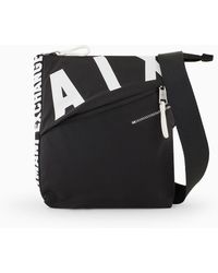 Armani Exchange - Crossbody Bag With Maxi Logo - Lyst