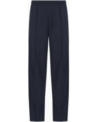 ARMANI EXCHANGE - Regular Fit Trousers With Contrasting Band - Lyst