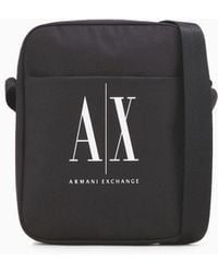 Armani Exchange - Schultergurt Aus Nylon Mit Kontrastierendem Logo - Lyst