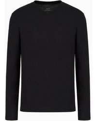 Armani Exchange - Long Sleeved Pima Cotton T-shirt - Lyst