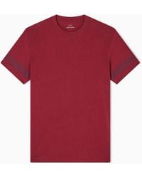 ARMANI EXCHANGE - Regular Fit T-Shirt With Printed Sleeves - Lyst