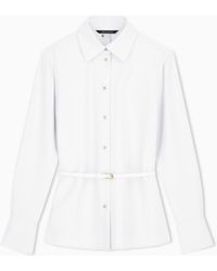 ARMANI EXCHANGE - Shirt Slim Fit Recycled Crepe With Belt - Lyst
