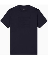 ARMANI EXCHANGE - T-Shirt Im Regular Fit Mit Geprägtem Logo - Lyst
