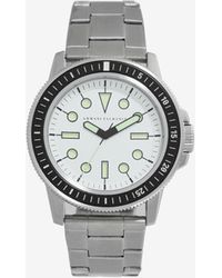 Armani Exchange Three Hand Stainless Steel Watch - Metallic