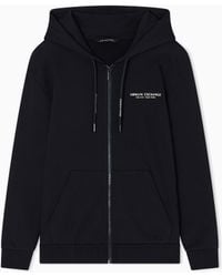 ARMANI EXCHANGE - Cotton Zip-Up Hoodie - Lyst