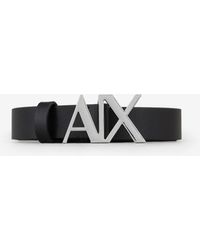 Armani Exchange Leather Belt - Black