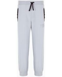 Armani Exchange - Cotton Blend Jogger Trousers With Pockets - Lyst