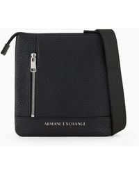 Armani Exchange - Flat Crossbody Bag With External Pocket - Lyst