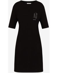 Armani Exchange Cotton Jersey T-dress - Black