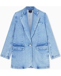 ARMANI EXCHANGE - Oversized Rigid Cotton-Lyocell Denim Jacket - Lyst