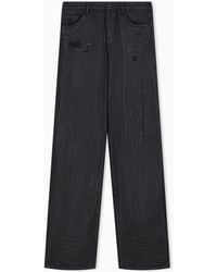 ARMANI EXCHANGE - Oversized Fit 5 Pockets Denim Pant - Lyst