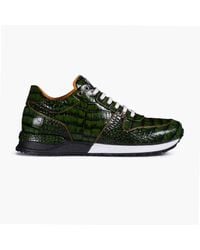 Armos - Croc-Embossed Leather Sneaker - Lyst