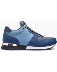 Armos - Denim Croc-Embossed Matte Sneaker - Lyst