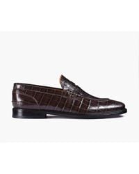 Armos - Croc-Embossed Penny Loafer - Lyst
