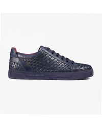 Armos - Dark Leather Woven Sneaker - Lyst