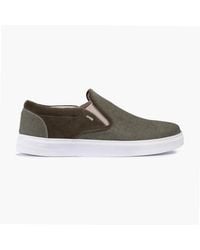 Armos - Khaki Linen Slip-On Sneaker - Lyst