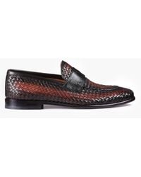 Armos - Patina Leather Penny Loafer - Lyst
