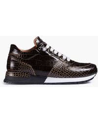 Armos - Croc-Print Leather Sneaker - Lyst