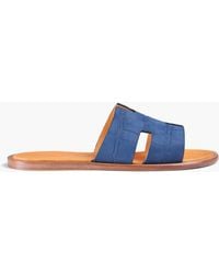 Armos - Croc-Embossed Leather Slide - Lyst