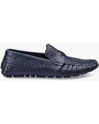 Armos - Dark Woven Leather Moccasin - Lyst