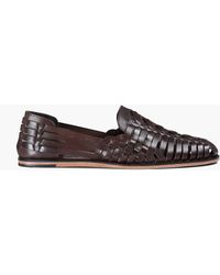 Armos - Dark Leather Huarache Sandal - Lyst